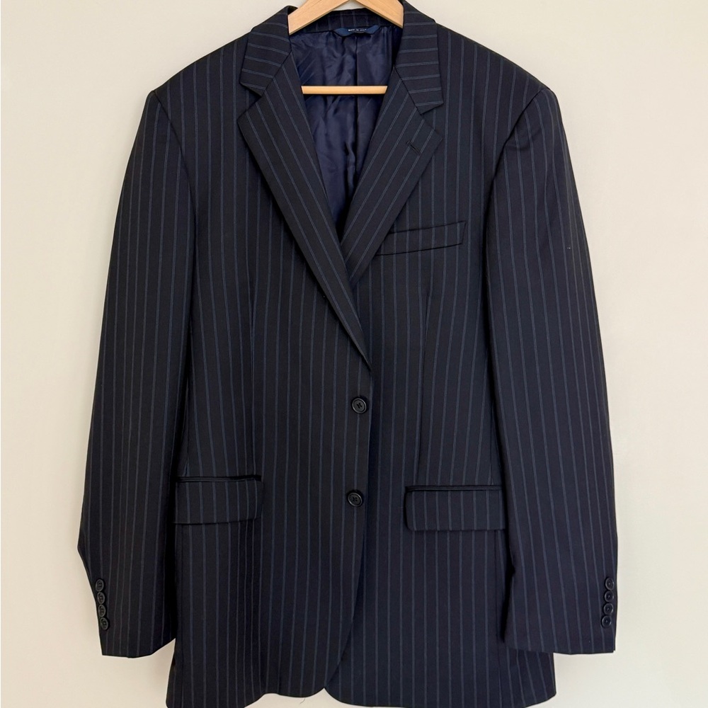 SALE!! Brooks Brothers 100% Wool Classic Navy Blue Men's Blazer Made in Italy